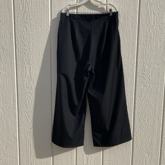 Cider Wide Leg Flowy Pants Trousers Women's Plus Size 1XL Black Pockets New - Picture 4 of 8